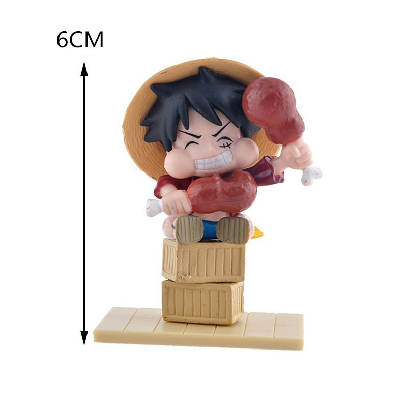 Set 9 mô hình nhân vật One Piece phong cách chibi