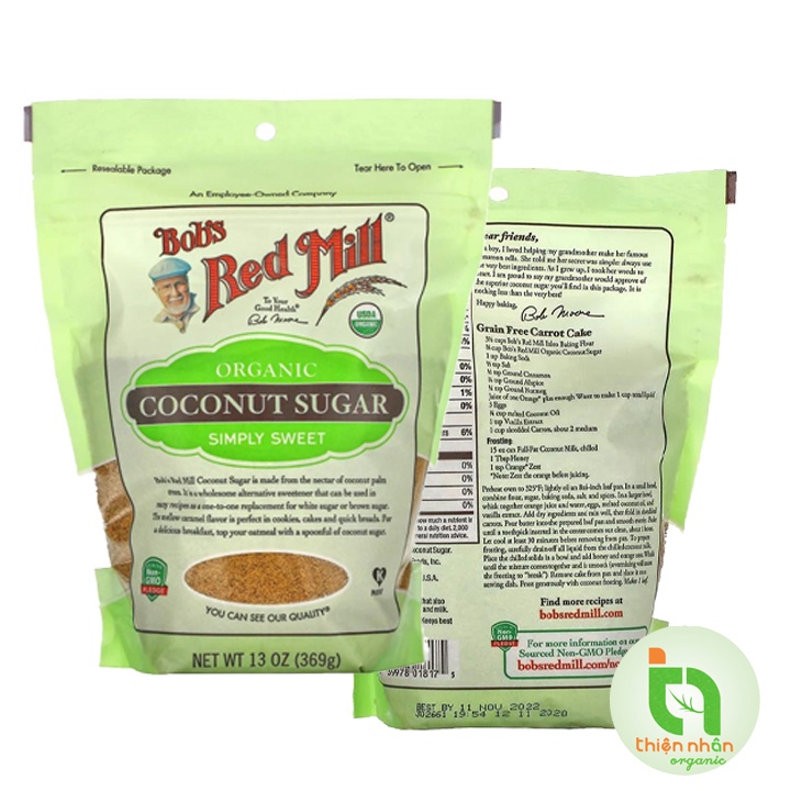 Đường dừa hữu cơ Bob's Red Mill 369g Organic Coconut Sugar