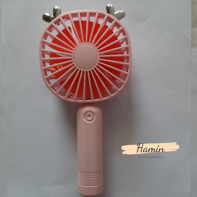 Quạt Mini Cầm Tay Tích Điện Folding Fan V35 có đèn