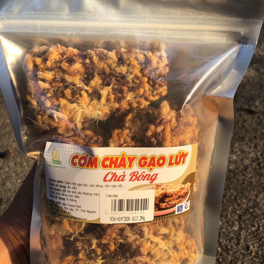 250g Cơm Cháy Gạo Lứt cơm cháy Chà Bông được làm từ gạo lứt thơm ngon nhất tại IMINT FOOD