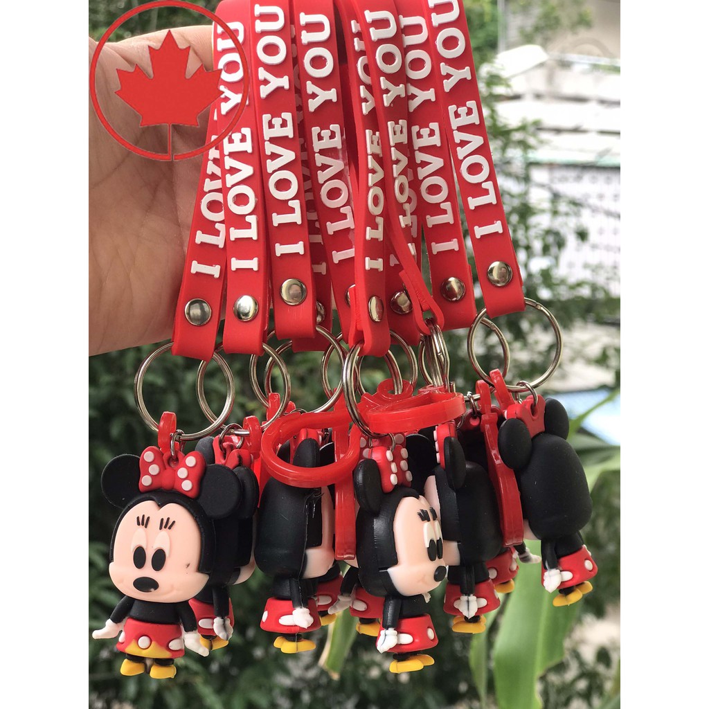 [Chuẩn Auth] Móc khoá gấu chuột Mickey - Minnie điệu đà (có sẵn)