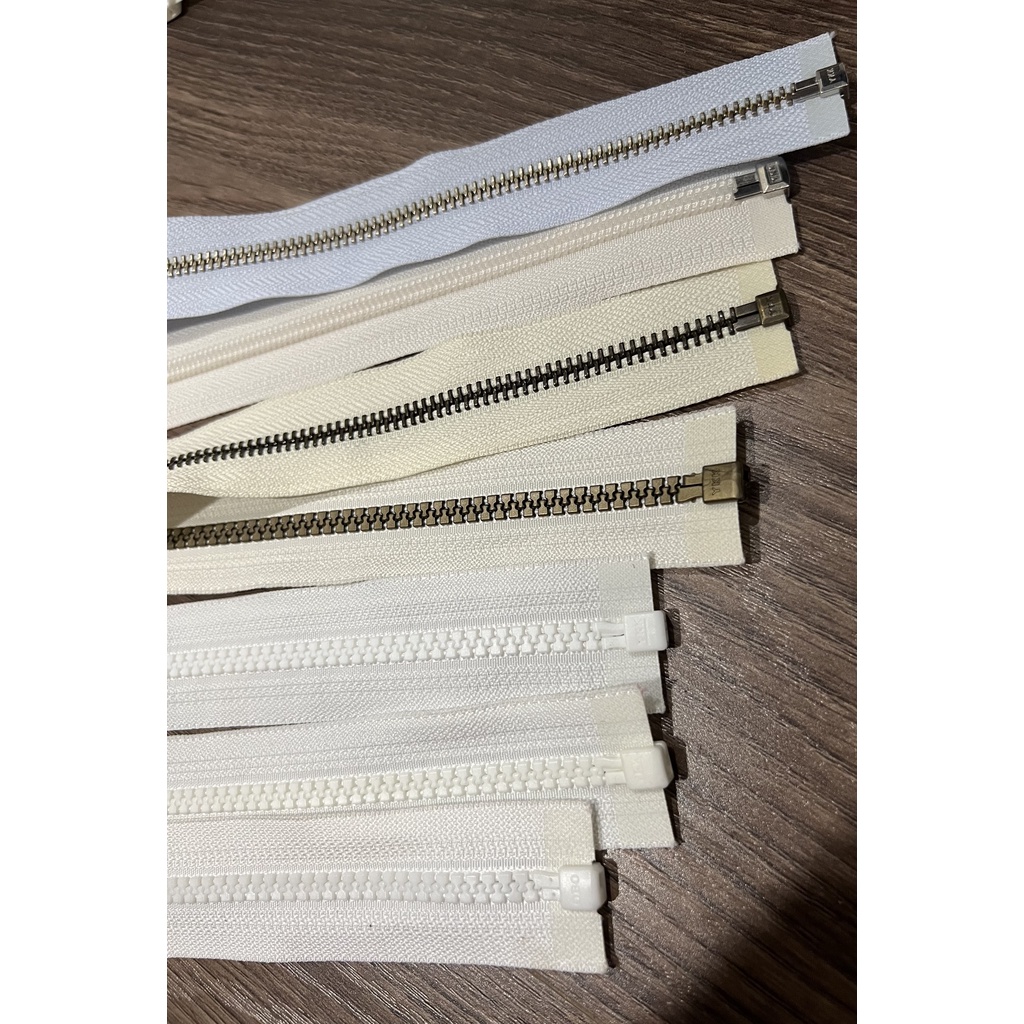 14~44cm-Trắng-xanh nhạt, xanh Navy--Dây kéo YKK,OBO, IDEAL,XBL cho áo khoác, túi xách, thủ công loại tốt hàng vnxk