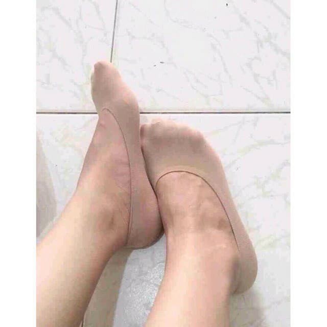 Combo 10 Đôi Đi Hài Vớ Đi Hài Nữ Tất Lali Hàn Quốc Màu Đen Màu Da
