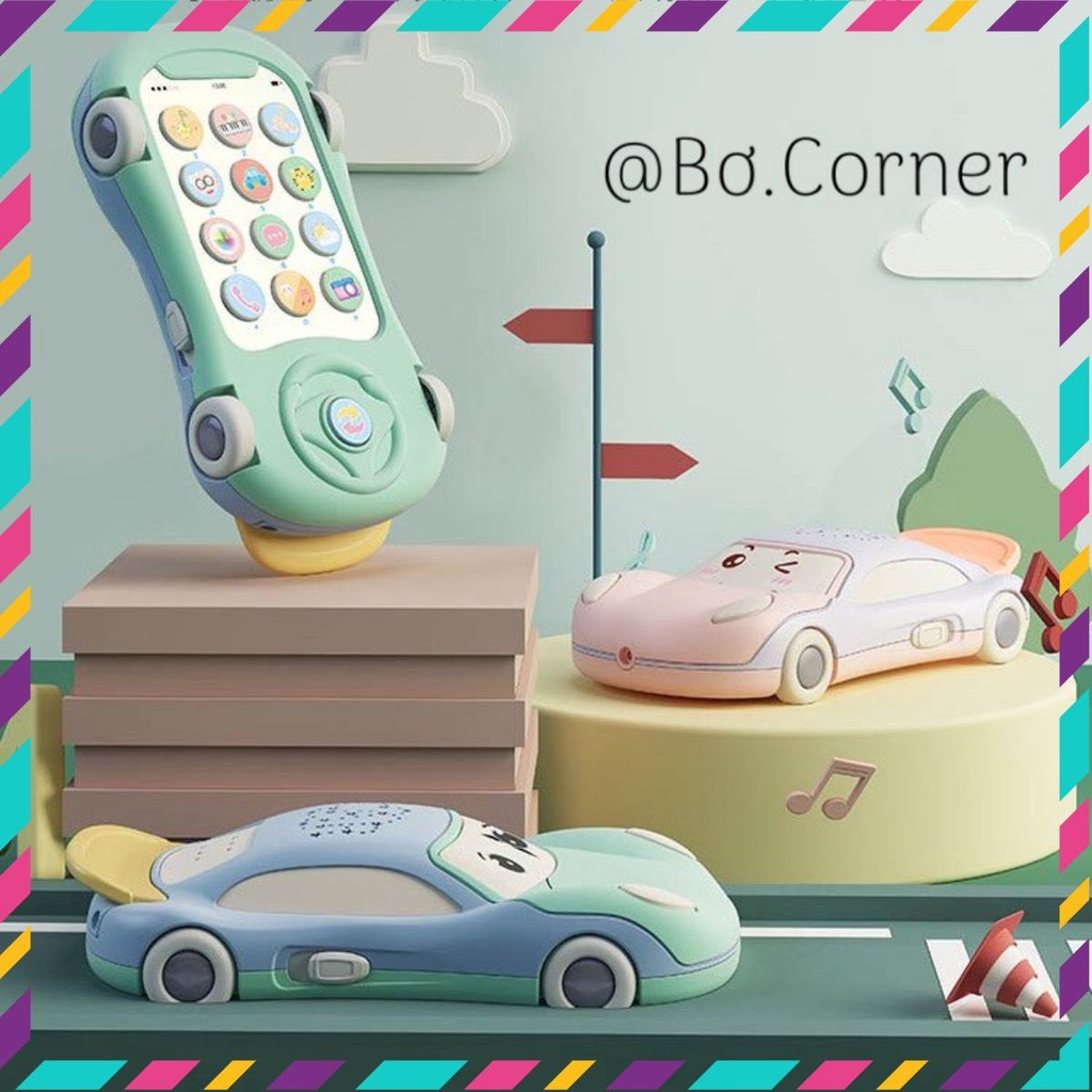 Điện thoại đồ chơi ô tô có nhạc cho bé - Bơ Corner
