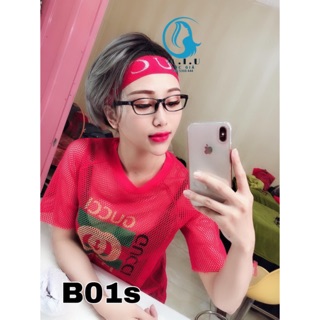 TÓC GIẢ TOMBOY SIÊU HOT TẶNG LƯỚI ĐỘI - TÓC CẢ ĐẦU NHUỘM KHÓI CÁ TÍNH