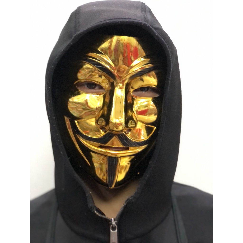 Mặt nạ hacker Anonymous mặt nạ hóa trang thằng hề vàng và trắng LANLAN KIDS