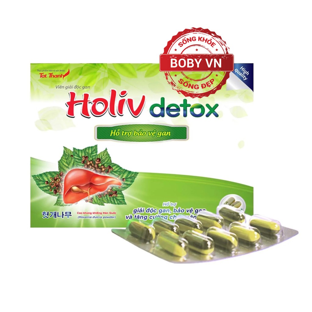 Giải độc gan Holiv detox - hỗ trợ bảo vệ chức năng gan.