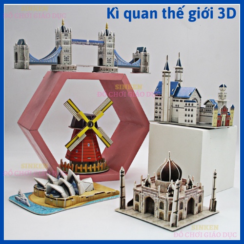 [SINKOK GIẢM 5K] Đồ Chơi Lắp Ghép Kì Quan Thế Giới Cho Bé 5 Tuổi+ Sáng Tạo, Thông Minh