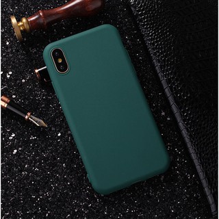 [ IPHONE ] Ốp Lưng Silicon Trơn 5 Màu Đơn Giản - A18