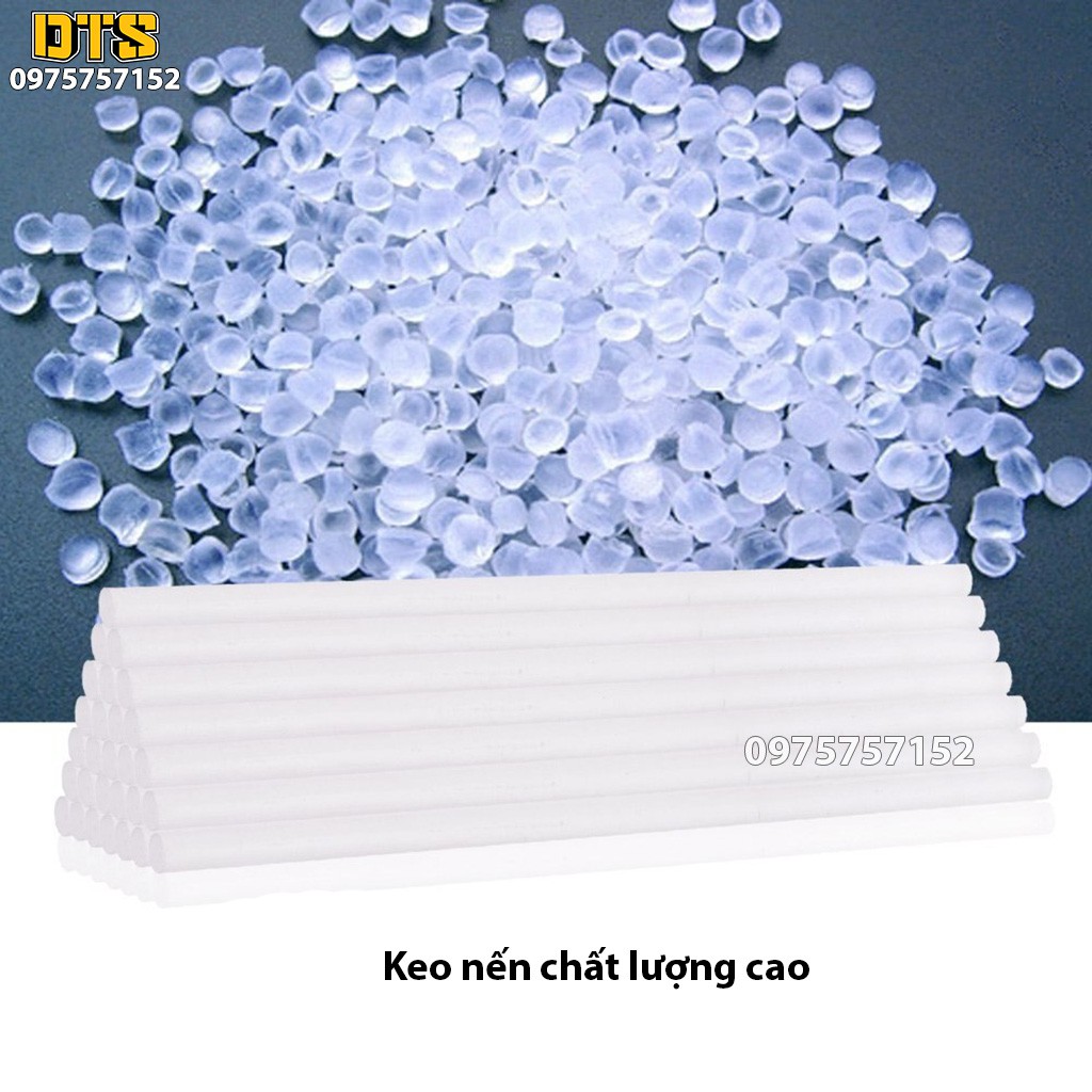 Combo bộ 10 thanh keo nến Silicon chất lượng cao chuyên dùng cho súng bắn keo đường kính 10mm, 7mm keo ra đều siêu dính