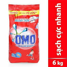 Bột giặt Omo 5,5kg-6kg tặng bộ ấm chén