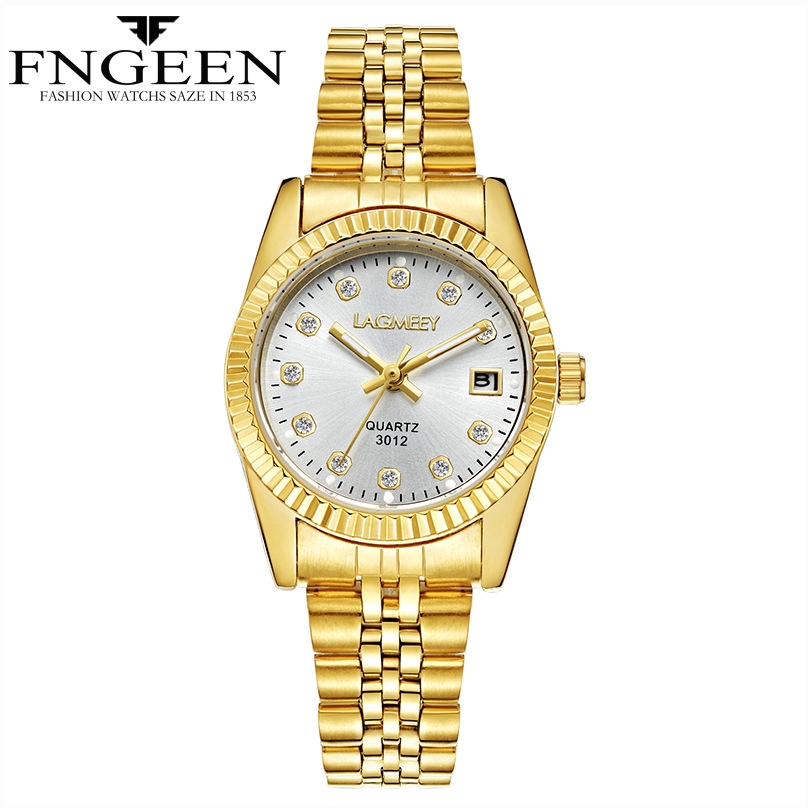 Đồng Hồ Quartz Fngeen 7008 Mặt Tròn Kim Chỉ Giờ Cho Nữ