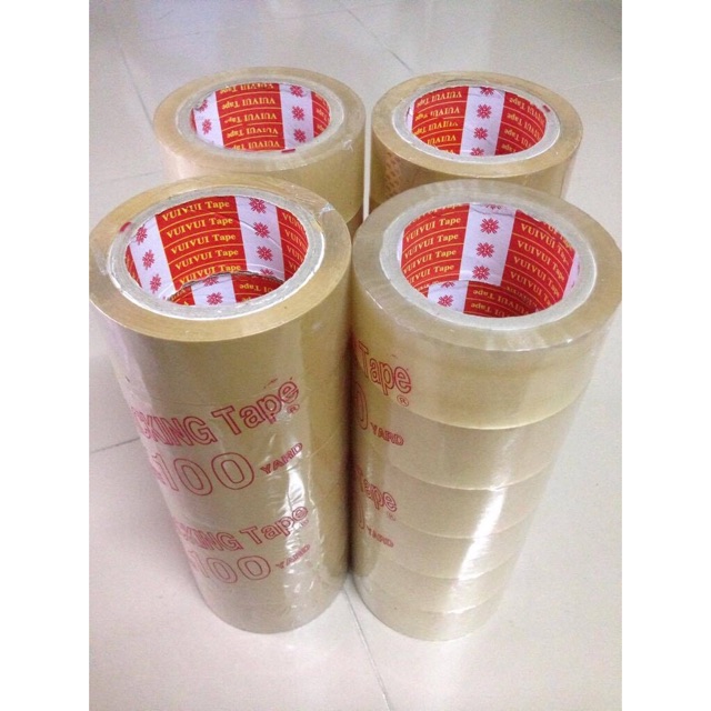 Băng Keo Trong , Đục 1 cây - 6 CUỘN ( hơn 1kg ) ( kéo hình xem ảnh thật )