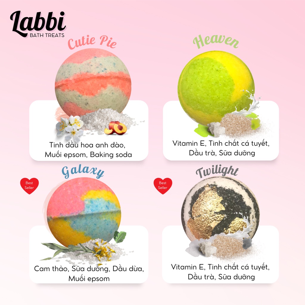 TỔNG HỢP [Mẫu mới] Bath bomb / Viên sủi bồn tắm / Bom tắm