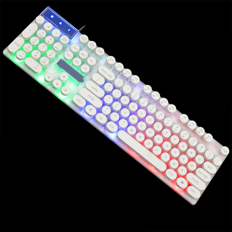 Bàn Phím Cơ Chơi Game 104 Phím Có Đèn LED Nền Màu Xanh Dương RGB Độc Đáo Cho Laptop / Máy Tính Để Bàn