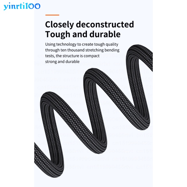 Dây Cáp Sạc Nhanh Yinrti100 Tpe + Vỏ Nhôm Cổng Usb Type C 6a Cho Điện Thoại Di Động