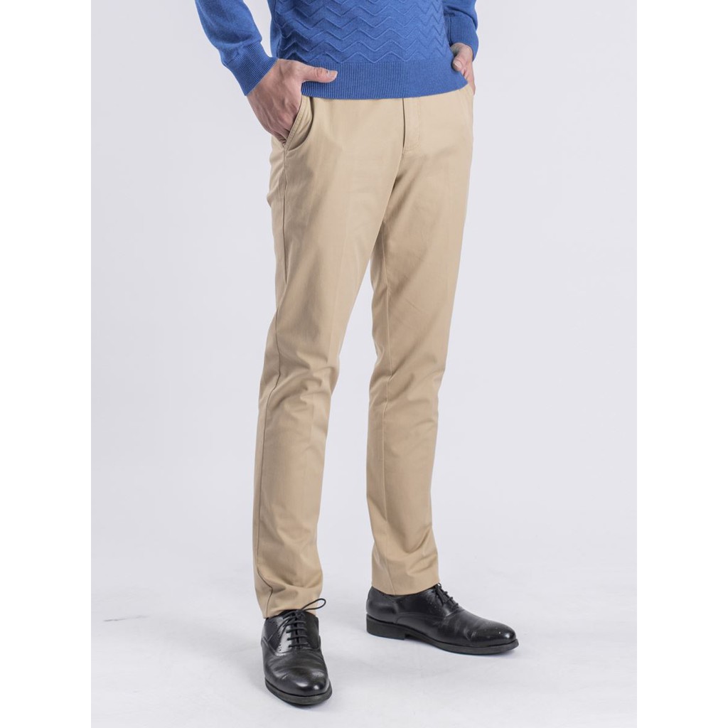 Quần dài Khaki Aristino AKK00408 dáng regular fit co giãn nhẹ