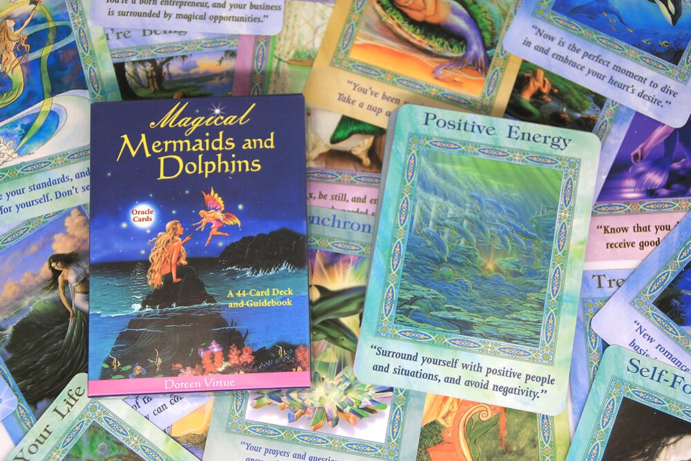 Magical Mermaids and Dolphin Oracle Cards A 44-Card PDF Guidebook help you manifest goals life purpose Divinely inspired dreams