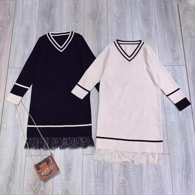 [Free ship] Đầm dự tiệc bigsize (chất len ,chân phối ren) 50-85kg | BigBuy360 - bigbuy360.vn