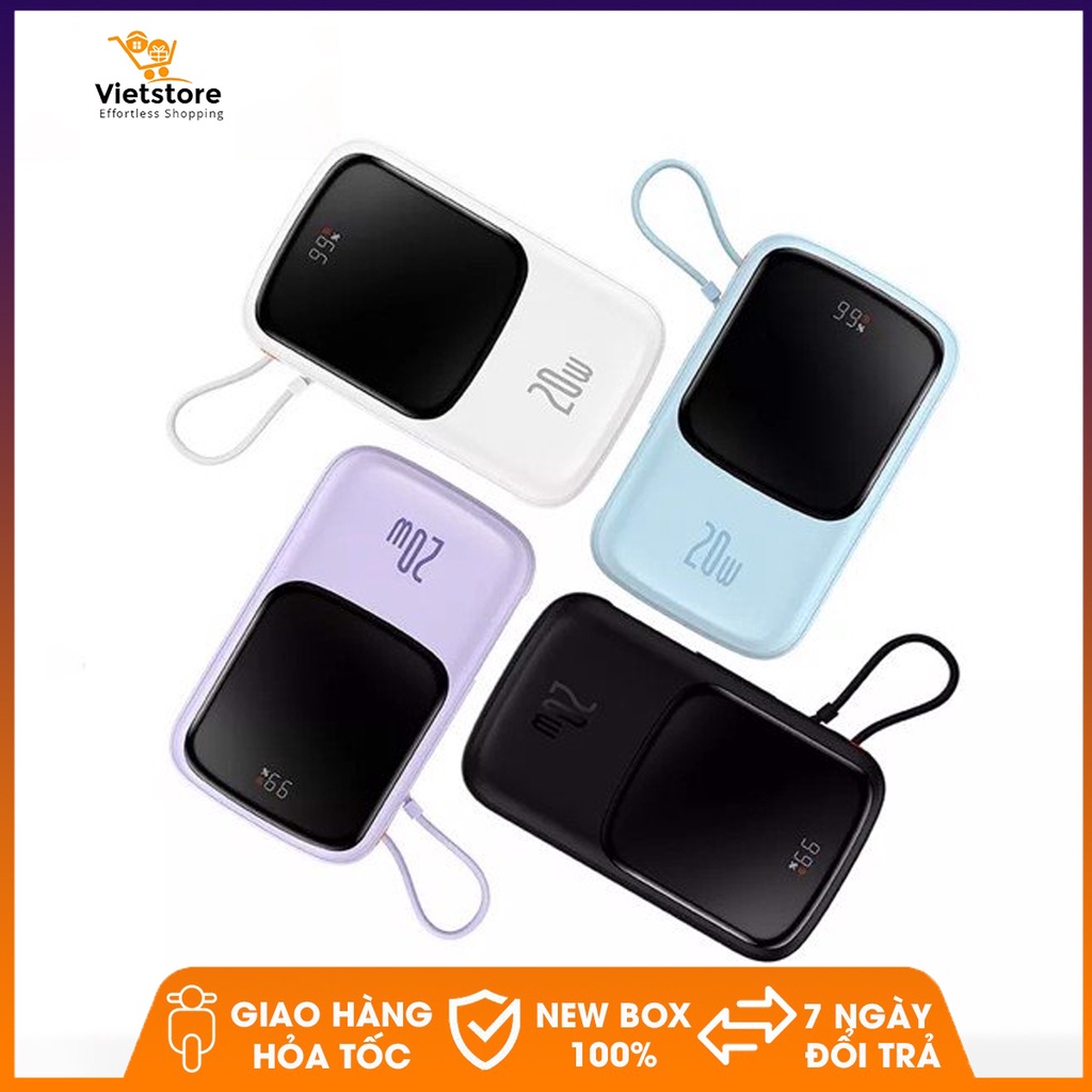 Pin Dự Phòng Sạc Nhanh Baseus Qpow Pro Digital dung lượng 10,000mAh / 20,000mAh