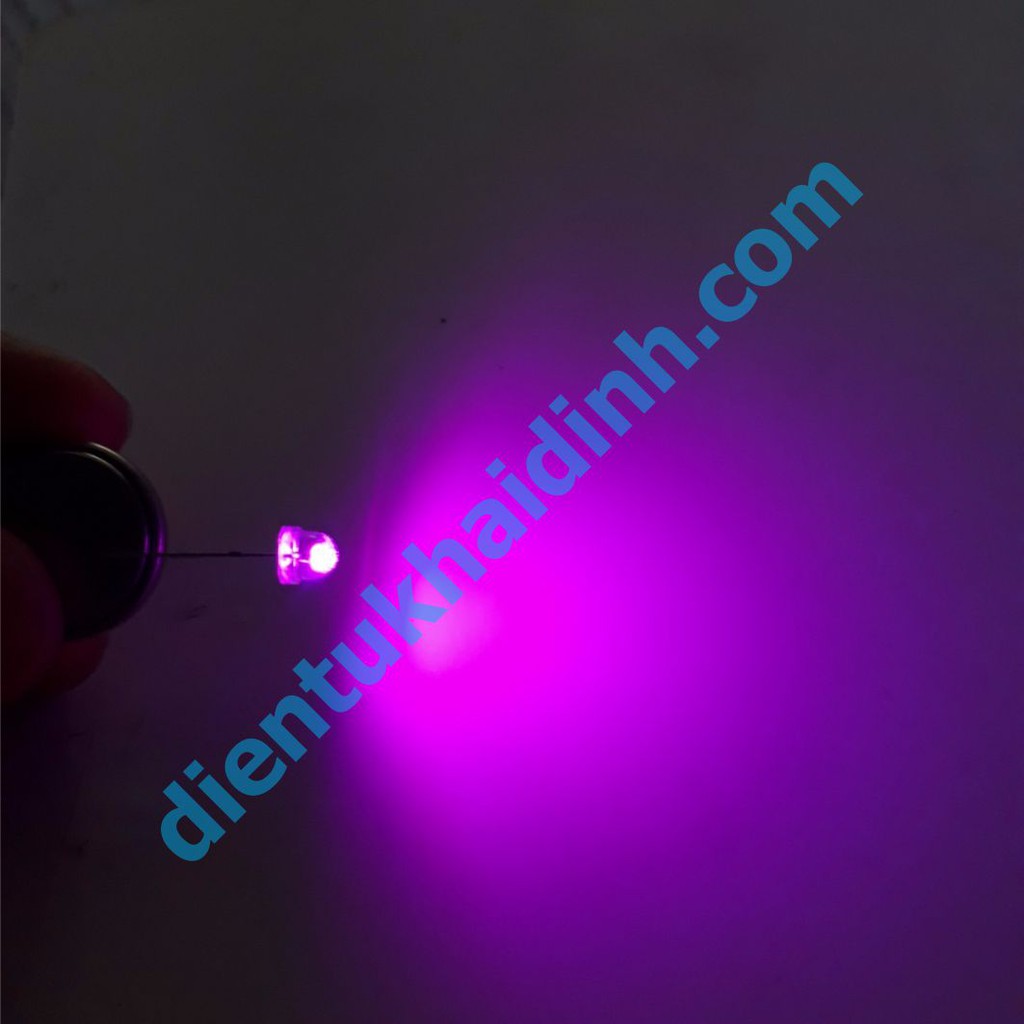 LED F5 5mm VỎ TRONG cho ra ánh sáng màu, LOẠI LÙN (gói 100 con) kde3741