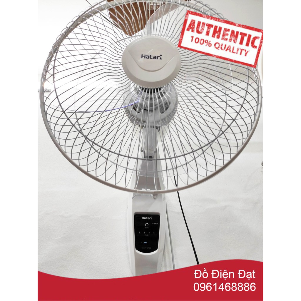 Quạt treo tường Thái Lan, Quạt treo nhập khẩu có điều khiển Hatari, Chính hãng, Bảo hành 12 tháng