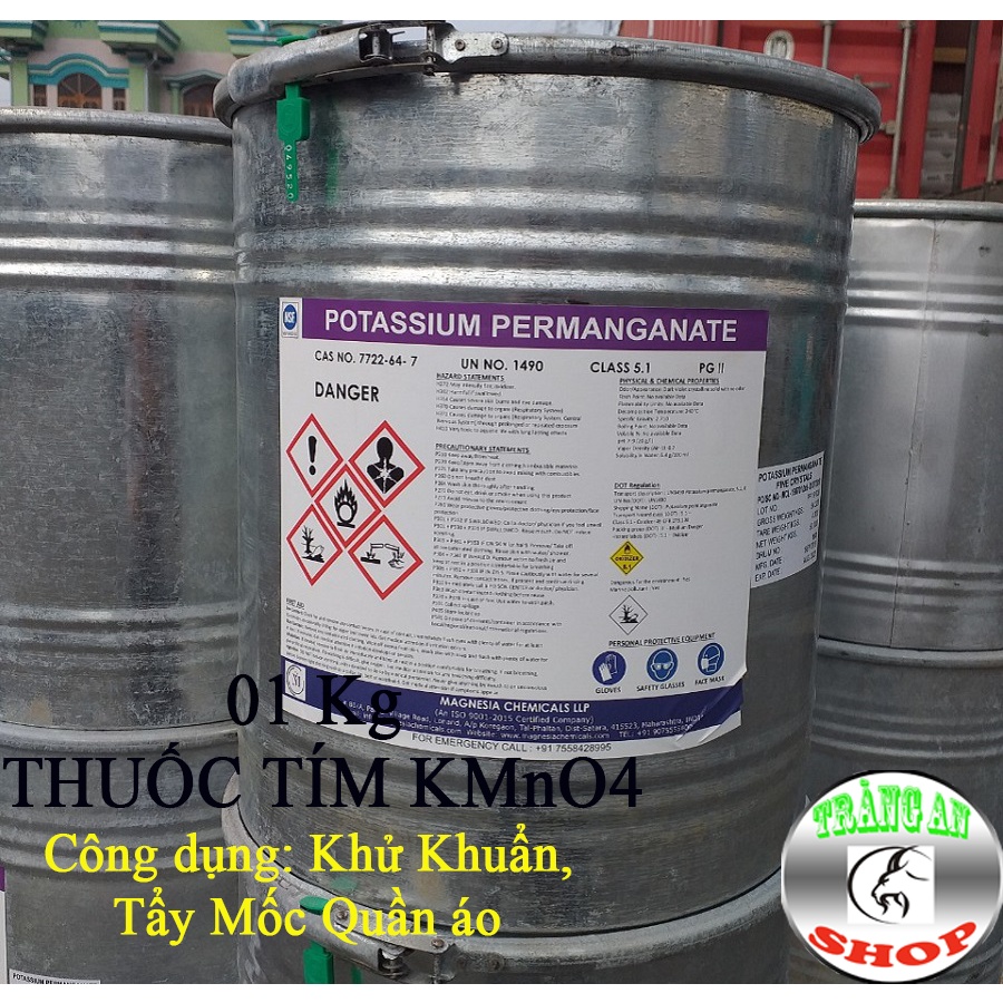 Bột Tím KMnO4 Tẩy Rửa Công Nghiệp 1 Kg, tẩy mốc quần áo