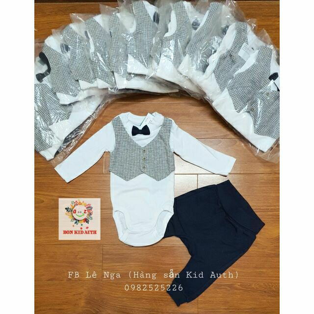 Set công tử bé sơ sinh săn sale HM US/UK size 1-2m, 2-4m, 4-6m, 6-9m