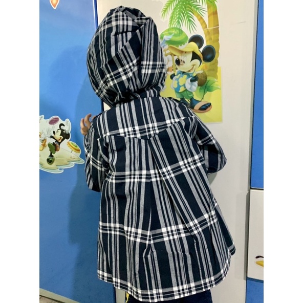 Áo khoác kẻ kaki 5 màu bé gái-bé trai hàng xuất dư vnxk