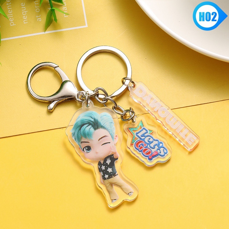 Móc Khóa Acrylic In Hình Các Thành Viên Nhóm Nhạc Bts 2021