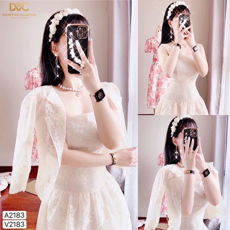 Sét vay + Áo khoác ren Hàn Cao cấp đến từ thương hiệu DOLCE VIVA COLLECTION(DVC)