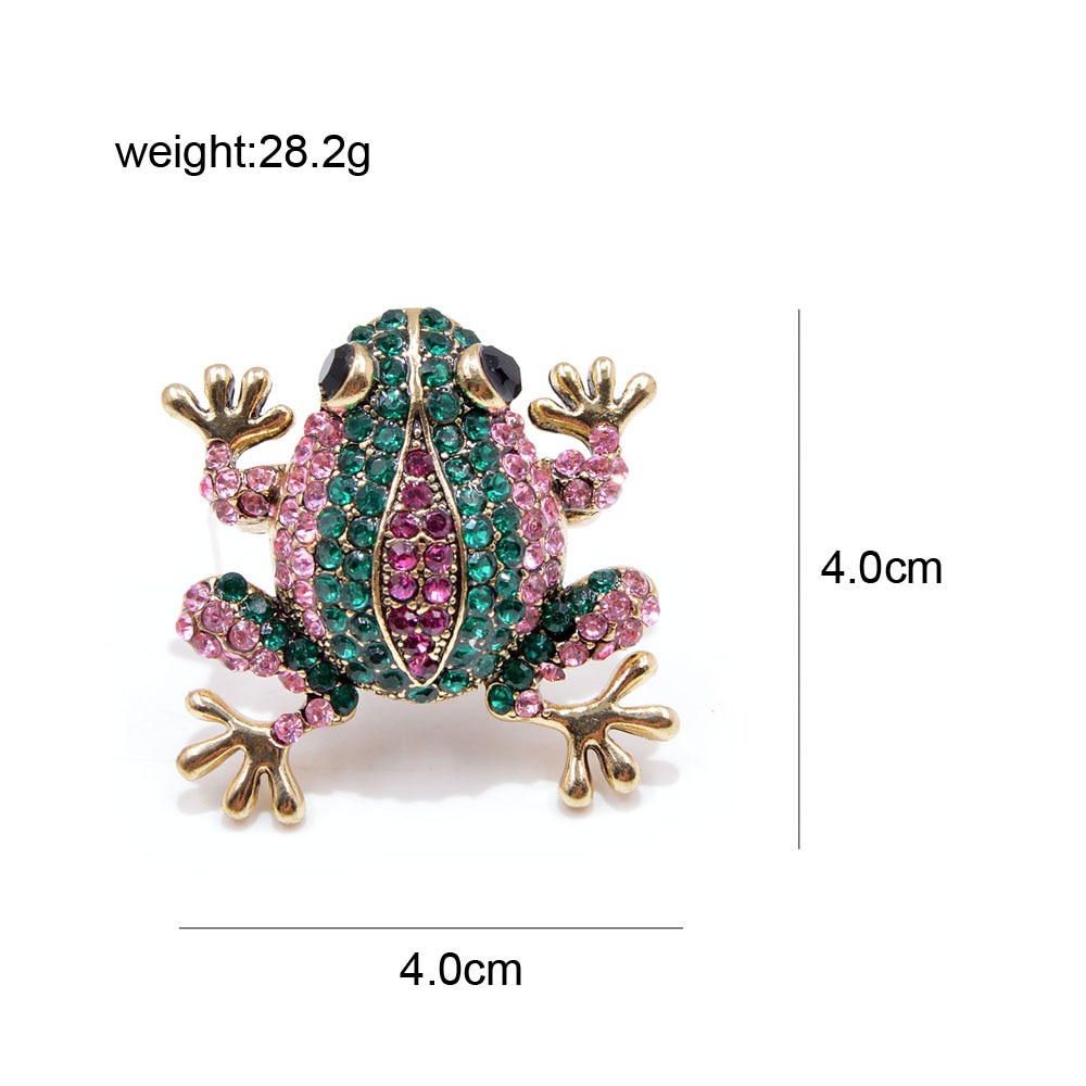 Ghim cài áo hình chú ếch đính đá thời trang cho nữ