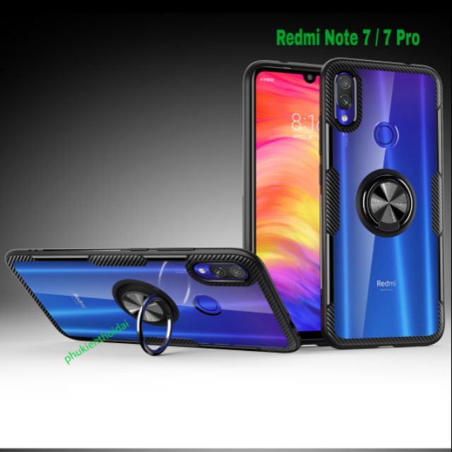 Ốp lưng Redmi Note 7 / 7 Pro FREESHIP Từ 50k chống sốc giá đỡ mặt lưng trong viền màu cao cấp
