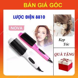 Lược Điện Uốn Tóc Sấy Xoăn Gỡ Rối Nova 8810 [COMBO TẶNG KÈM ] Sét 5 Kẹp Tóc Mạ Vàng GIÁ SỈ Lược Chải Tóc Tạo Kiểu Mini
