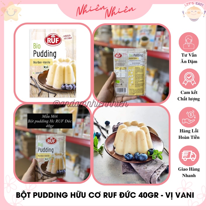 Bột Pudding hữu cơ Ruf Đức làm bánh cho bé ăn dặm