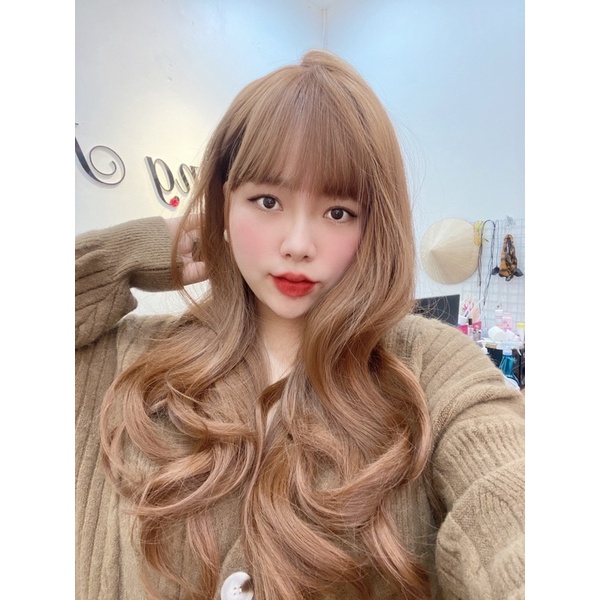 Tóc giả nguyên đầu nữ xoăn lơi