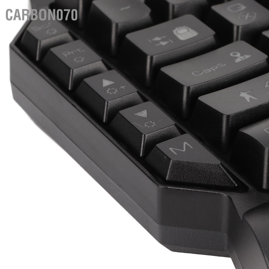 [Hàng Sẵn] Bàn phím giả cơ chơi game một tay 39 phím tiện dụng phát sáng USB【Carbon070】