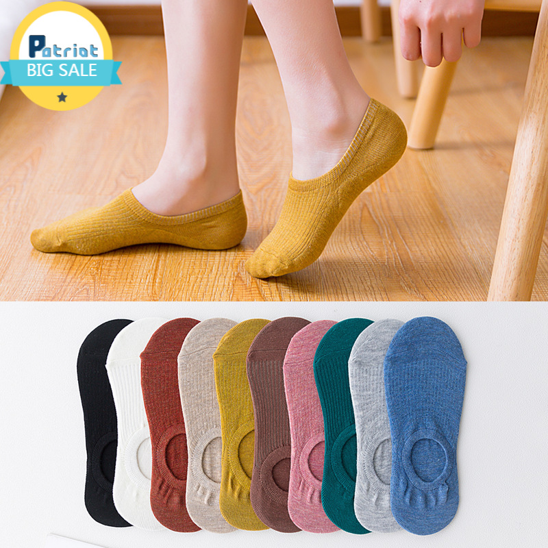 Tất Thuyền Cotton Thoáng Khí Chống Trượt Cho Nữ