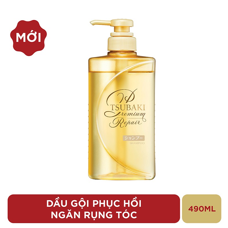 [Mã COS2301 -8% ĐH400K]Dầu gội Phục hồi ngăn rụng tóc Premium Repair Tsubaki (490ml/chai) | BigBuy360 - bigbuy360.vn
