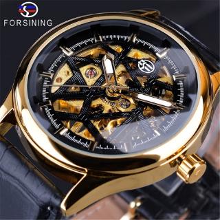 Forsining Men Manual Mechanical Watch Classic Hollow Luxury Men s Watches Leather Straps Gifts 2019 Men Business thumbnail