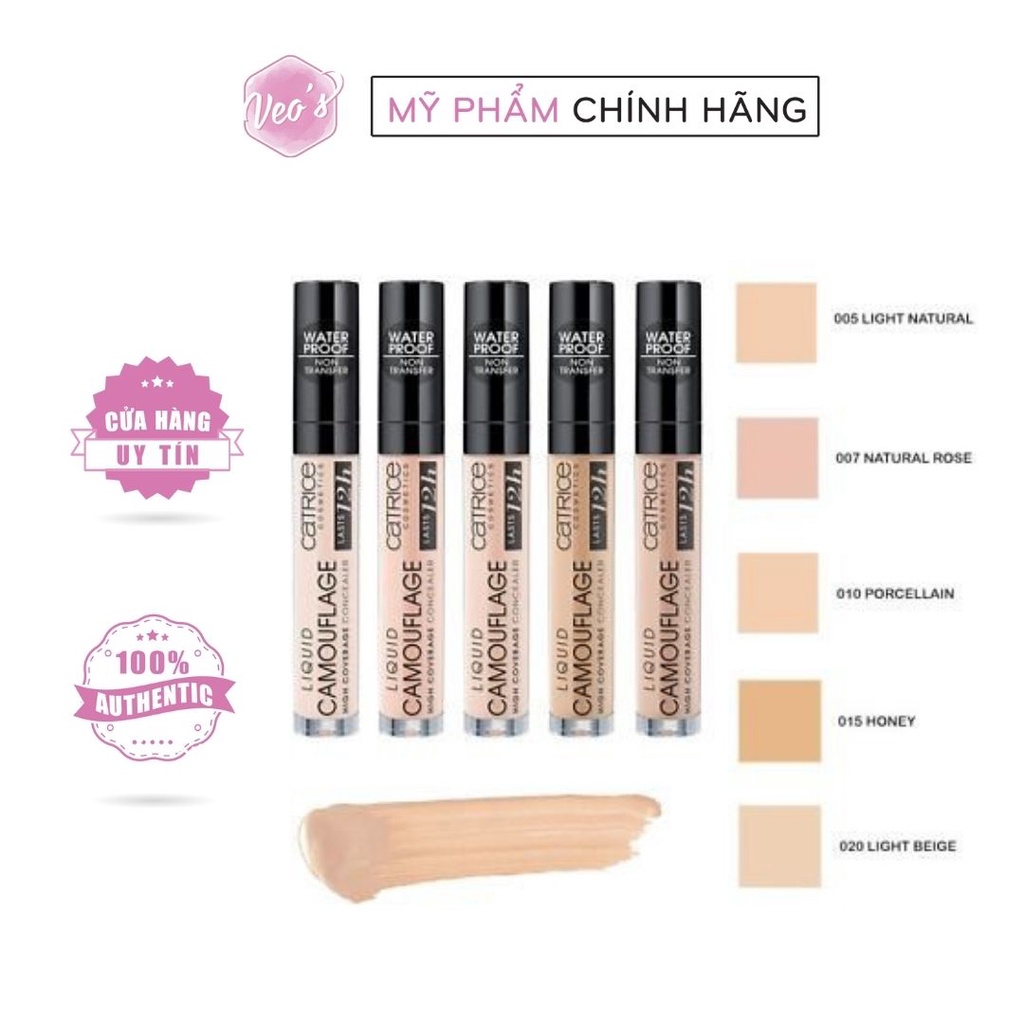 Kem Che Khuyết Điểm Catrice Liquid Camouflage High Coverage Concealer 5ml (Date T6/2022)