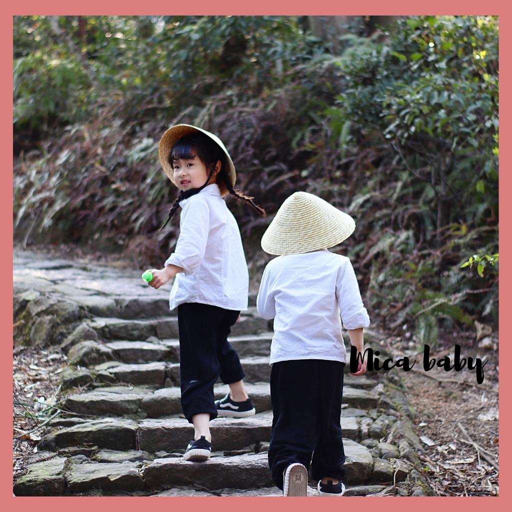 Nón cói đi biển phong cách hàn quốc cực xinh cho bé Mica Baby MH108