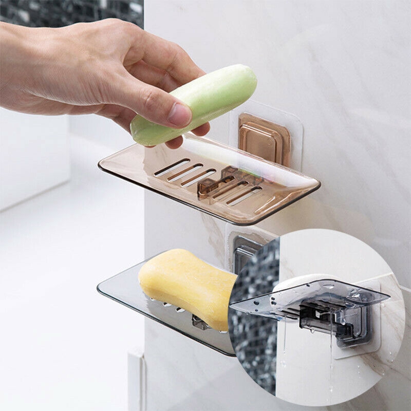 Khay Đựng Xà Phòng Gắn Tường Trong Suốt Tiện Dụng Cho Phòng Tắm