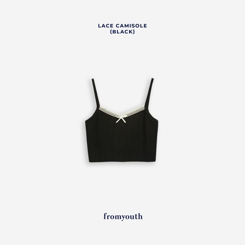 Fromyouth - Áo hai dây phối ren Lace Camisole