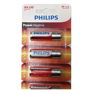 Vỉ 10 viên Pin AA Alkaline Philips LR6P10TS