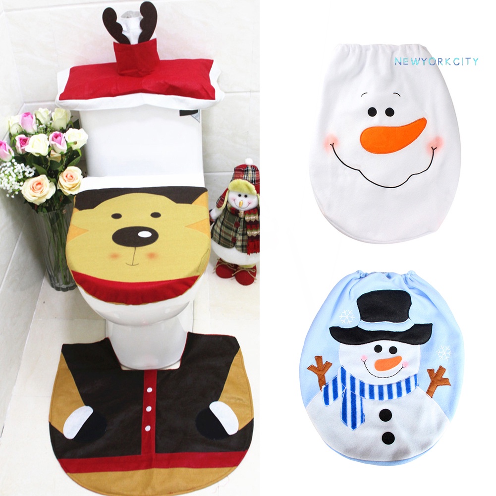 Vỏ Bọc Bệ Ngồi Toilet Họa Tiết Giáng Sinh Đáng Yêu