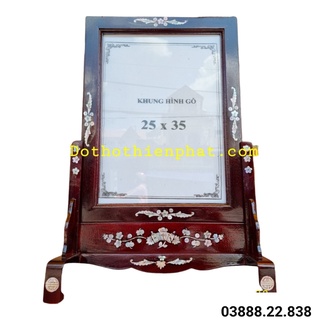 Khung hình thờ gỗ tràm màu đen 25 x 35