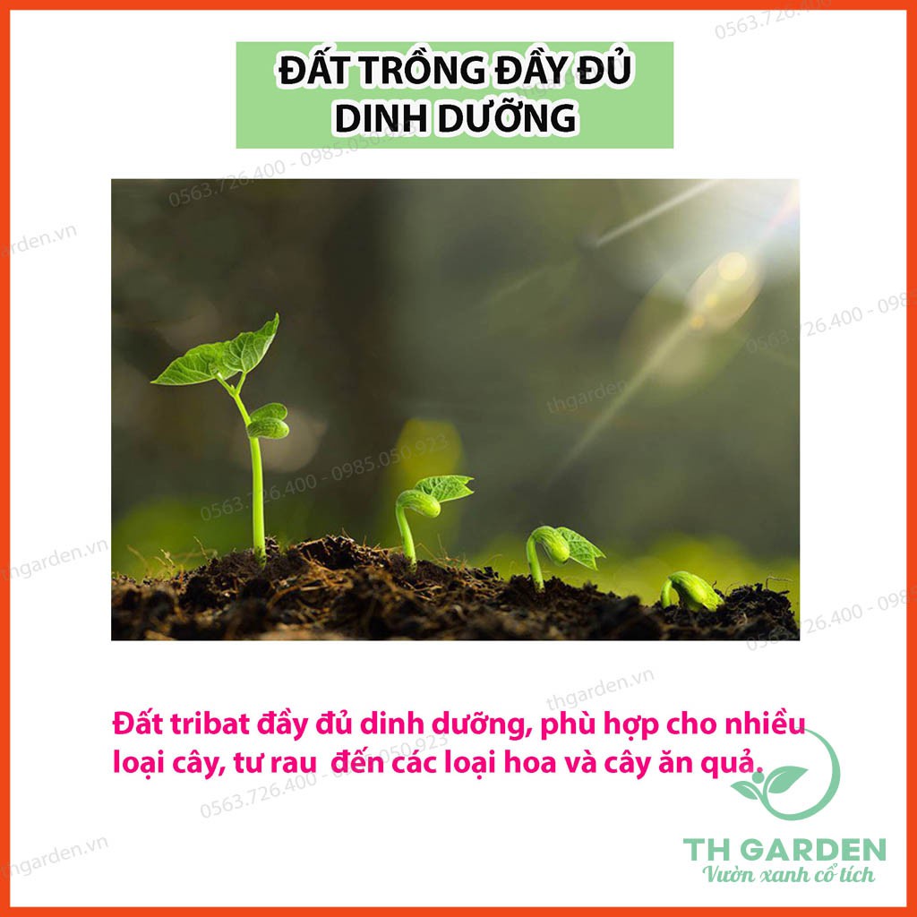 Đất Trồng Cây Tribat 20dm3 - Khoảng 8 đến 10kg - Đất Sạch Trồng Cây Dinh Dưỡng Chất Lượng Cao
