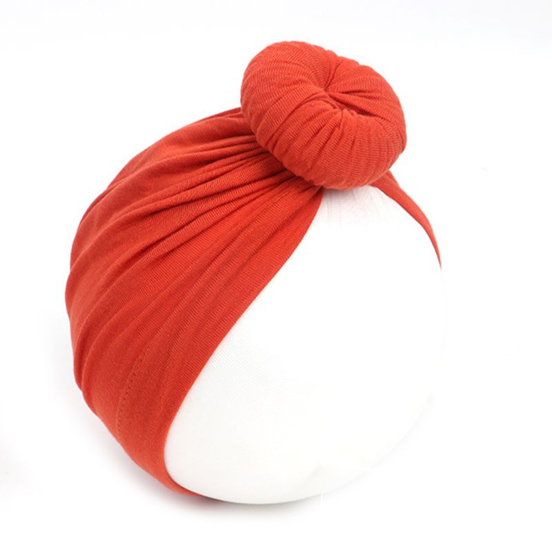 Mũ trùm đầu vải cotton mềm thắt nút phong cách Bohemian dành cho bé gái sơ sinh