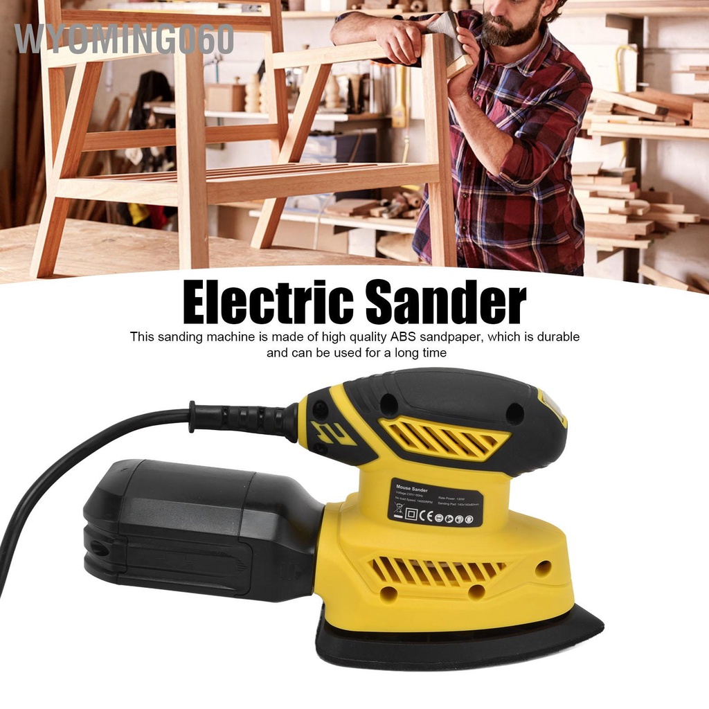 Máy chà nhám hình tam giác 130W đánh bóng cầm tay điện cho hộ gia đình